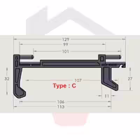 قیمت و خرید زبانه قفل در مایکروویو Type C هوک