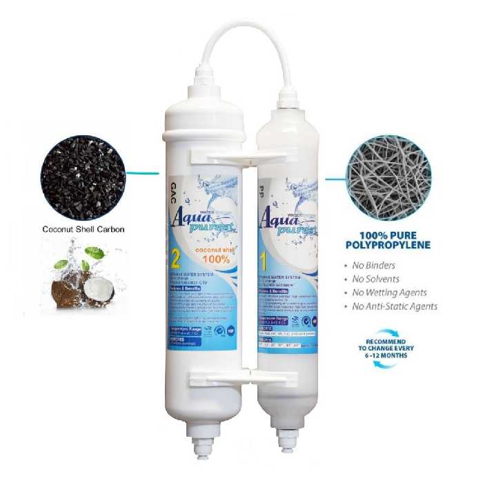 فیلتر یخچال ساید بای ساید آکوا پیورست مدل GAC-PP 2500G مجموعه 2 عددی