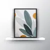  تابلو روما دیزاین طرح برگ پاییز و اشکال هندسی مدل A153d مجموعه 5عددی