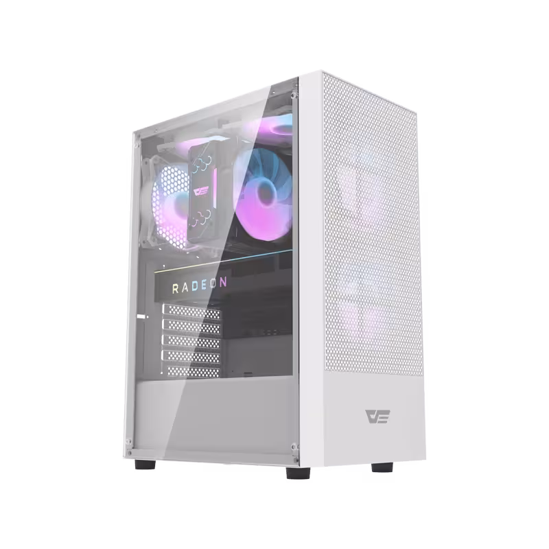 DarkFlash A290 ATX White | طراحی مدرن با پنل شیشه‌ای