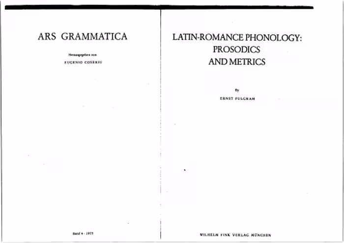 خرید و دانلود نسخه کامل کتاب Latin-Romance phonology: prosodics and metrics