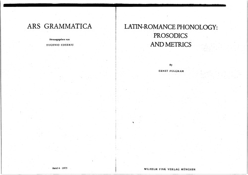 خرید و دانلود نسخه کامل کتاب Latin-Romance phonology: prosodics and metrics