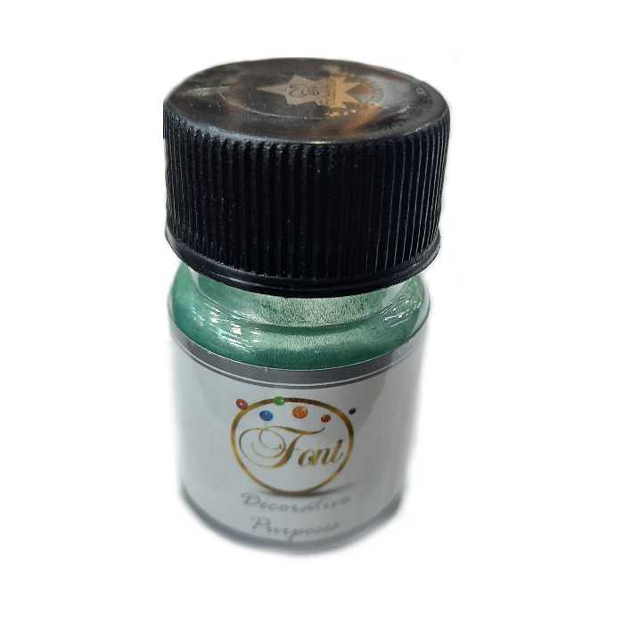 رنگ پودری سبز فونت اصلی 10 گرمی (مخصوص رنگ کردن روی کیک، دسر، فوندانت و ...)