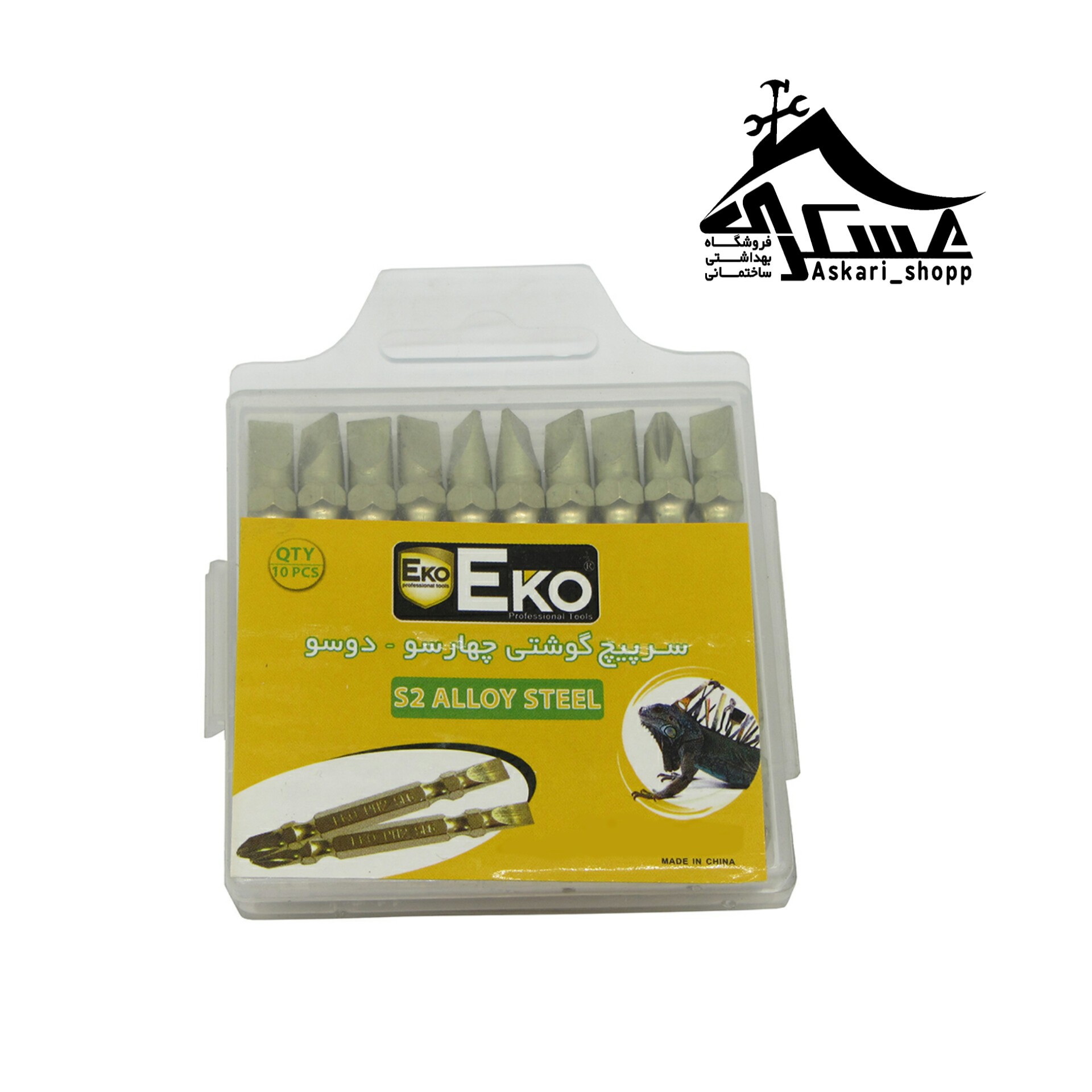 سرپیچگوشتی دریل2سو 4سو کوتاه آهنربایی اکو