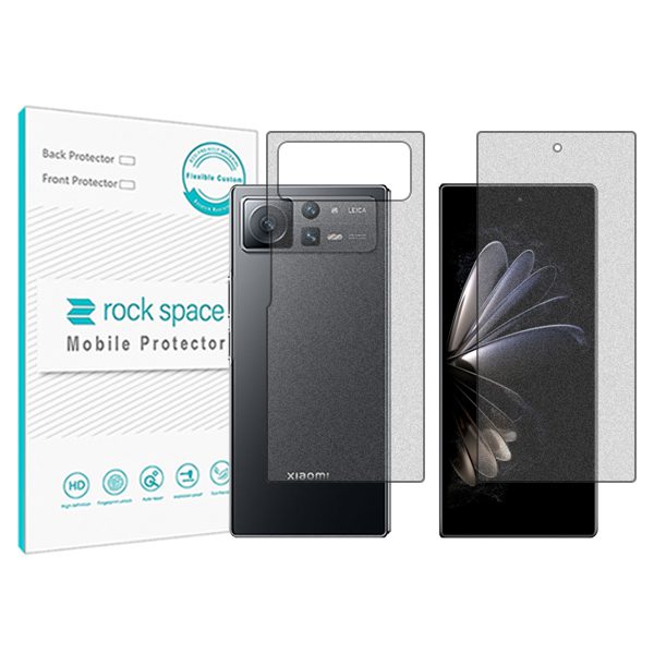 گلس صفحه نمایش و پشت گوشی شیائومی Mix Fold 2 مدل نانو هیدروژل مات برند راک اسپیس کدSS