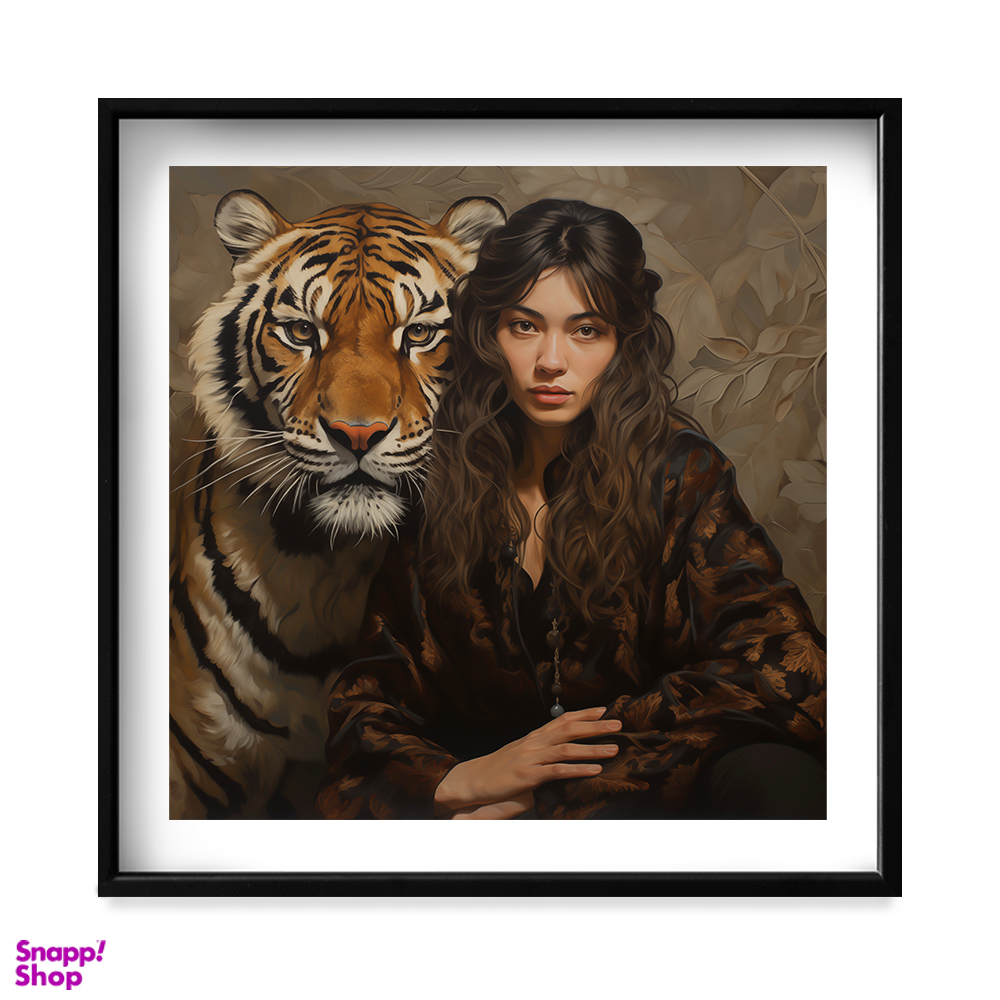 تابلو طرح انسان با حیوان مدل 211ZA228