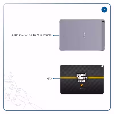 برچسب پوششی ماهوت مدل Gta-Game مناسب برای تبلت ایسوس Zenpad 3S 10 2017 Z500KL