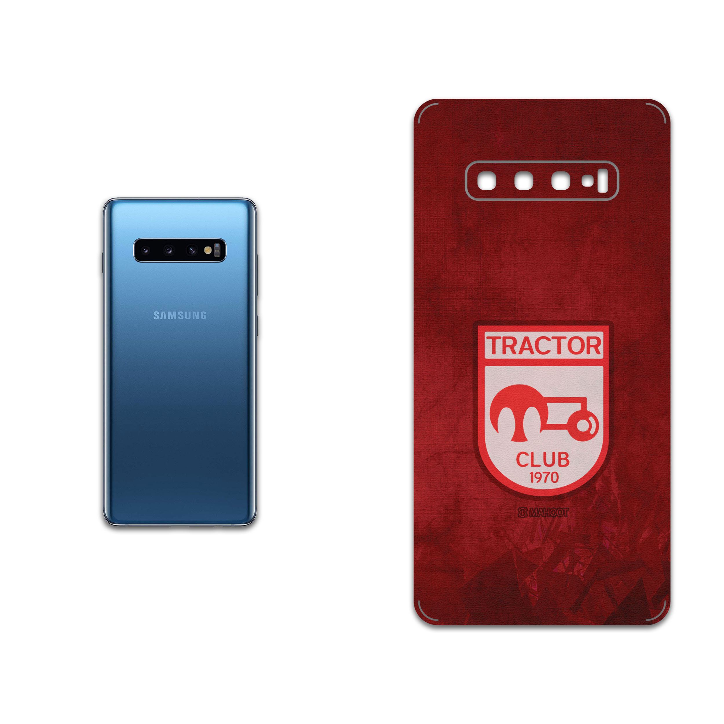 برچسب پوششی ماهوت مدل Tractor-FCمناسب برای گوشی موبایل سامسونگ Galaxy S10 Plus