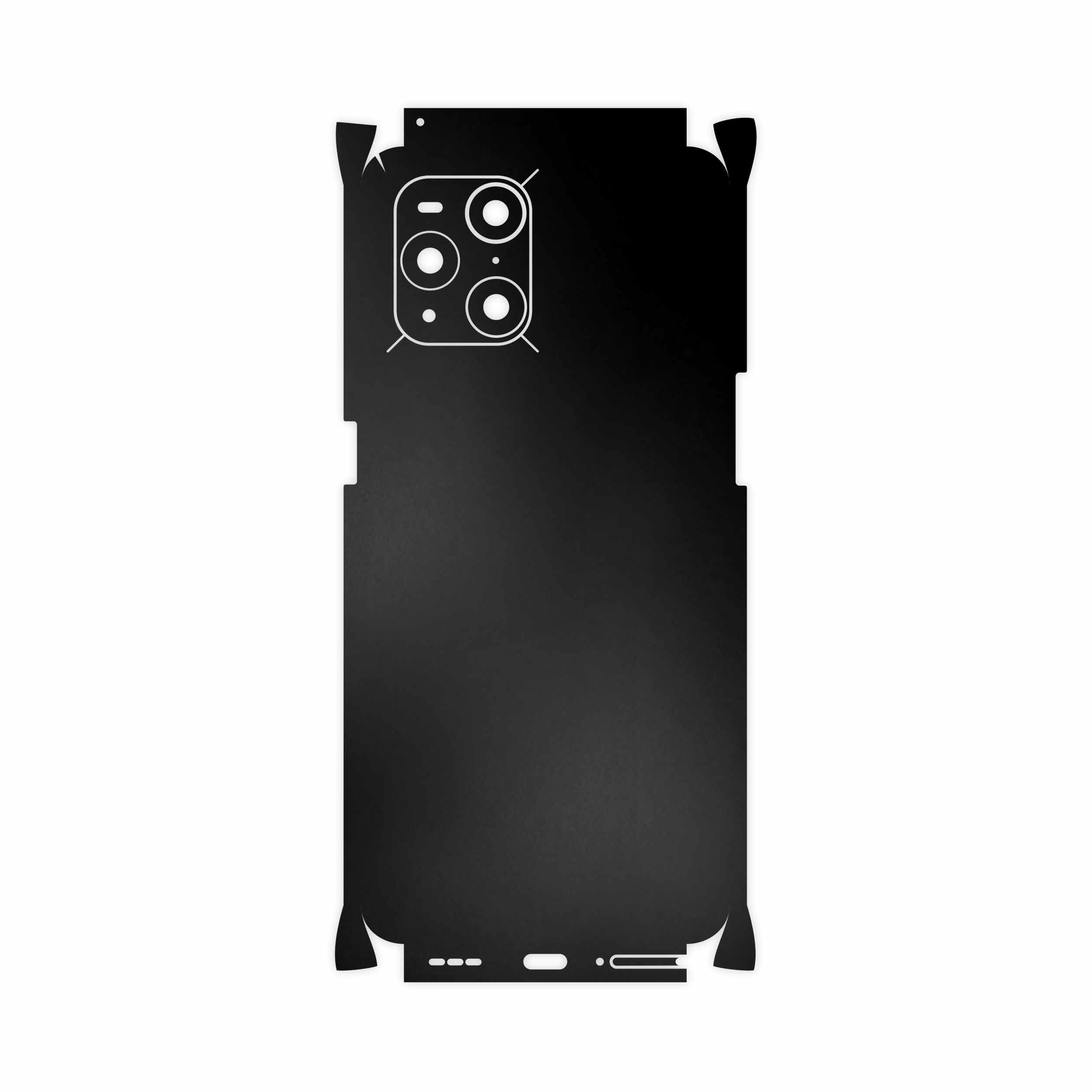برچسب پوششی ماهوت مدل Matte-Black-FullSkin مناسب برای گوشی موبایل اپو Find X3 Pro