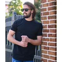 تیشرت مشکی ساده محرم POLO آستین کش سایز بندی لارج تا 3 ایکس لارج