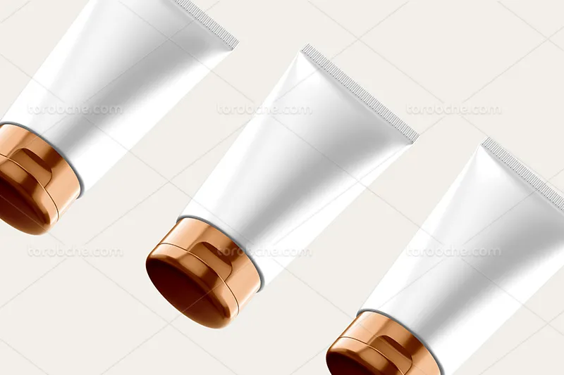 موکاپ PSD کرم تیوپی آرایشی | گرافیک با طعم تربچه