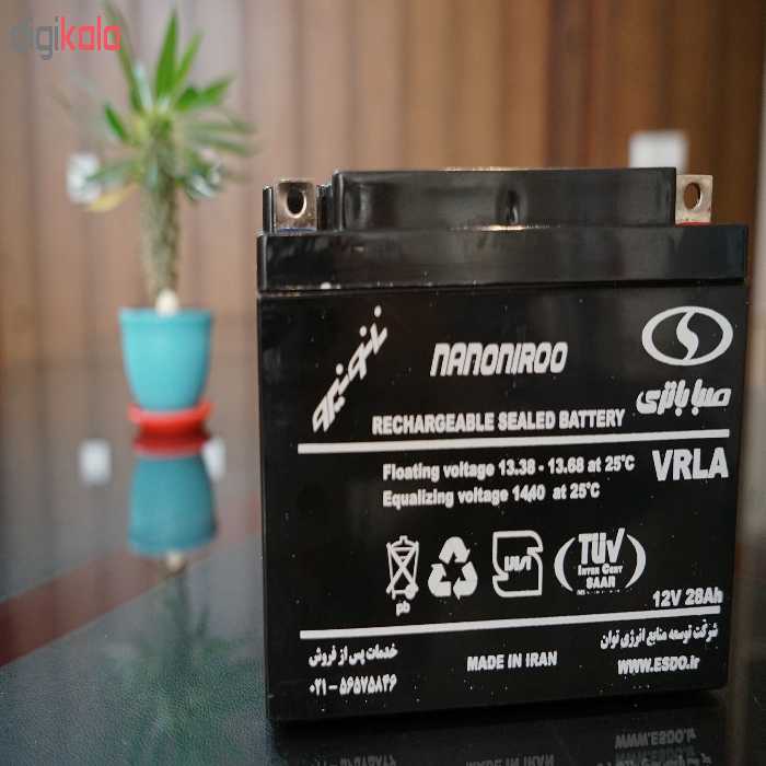 باتری یو پی اس 12 ولت 28 آمپرساعت صباباتری مدل 12SB28