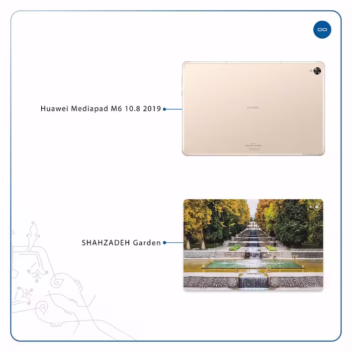 برچسب پوششی ماهوت مدل SHAHZADEH-Garden مناسب برای تبلت هوآوی Mediapad M6 10.8 2019