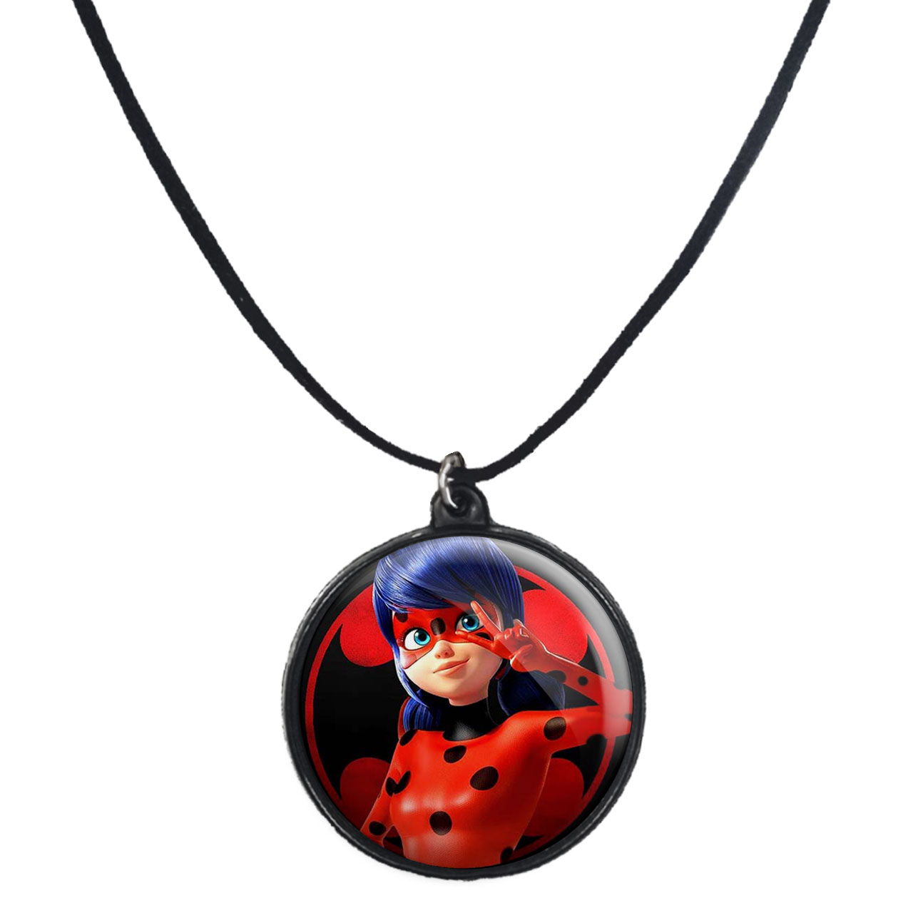 گردنبند پرمانه طرح کفشدوزکی کد pmb.1290مدل دو طرفه 