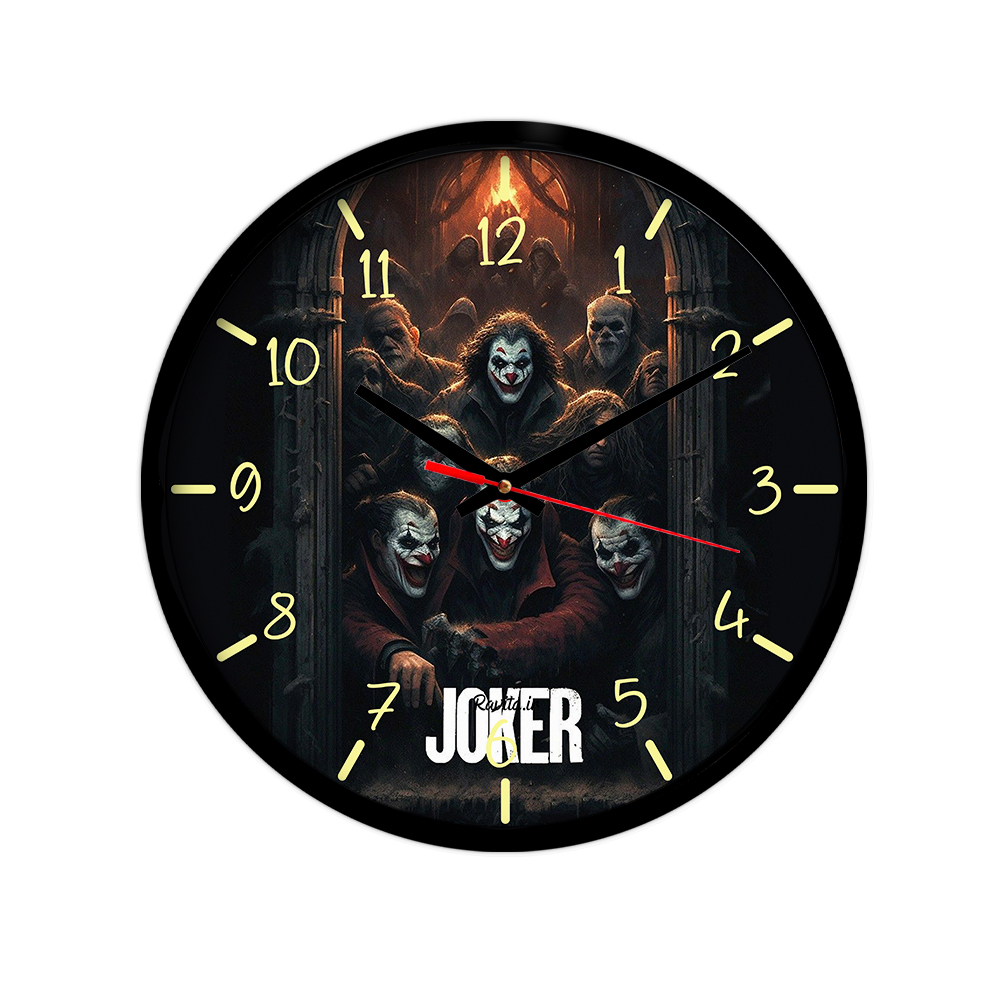 ساعت‌ دیواری رومیزی راویتا طرح جوکر کد 3510