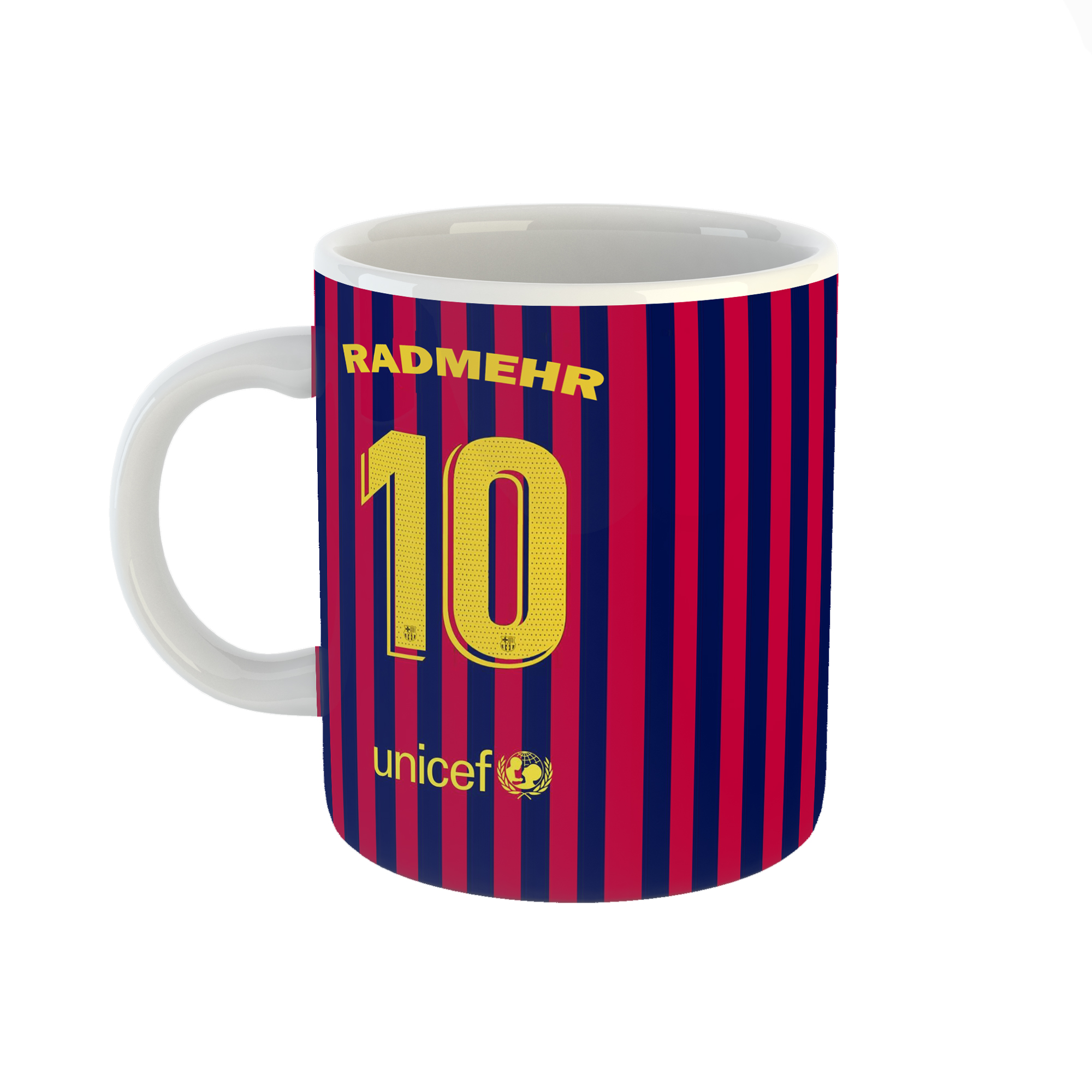 ماگ طرح اسم رادمهر مدل بارسلونا کد 146