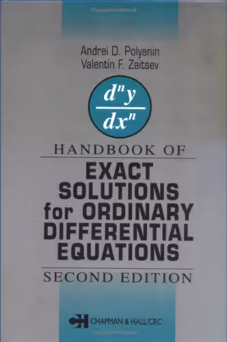 خرید و دانلود نسخه کامل کتاب Handbook of Exact Solutions for Ordinary Differential Equations