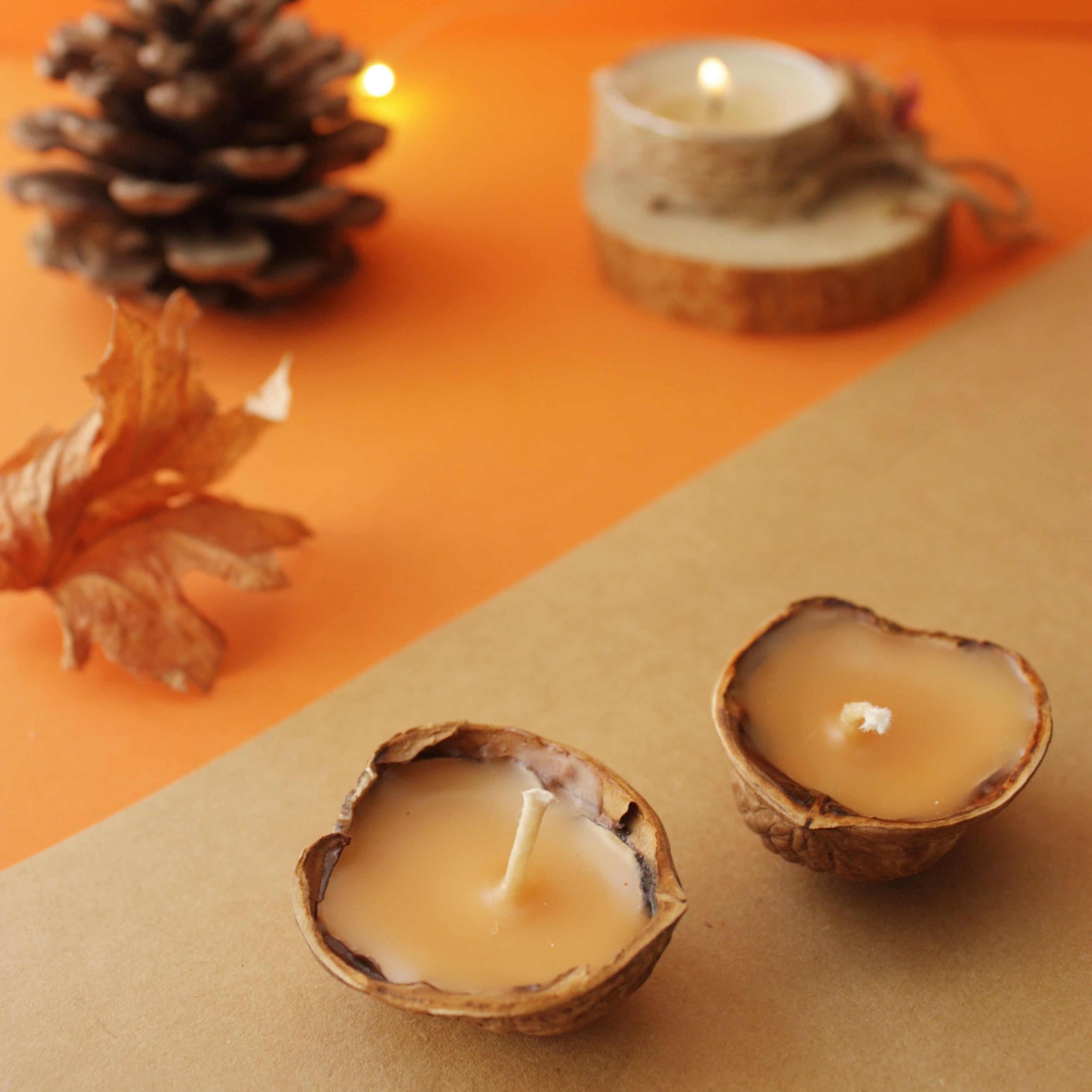 شمع گردو پک 6تایی