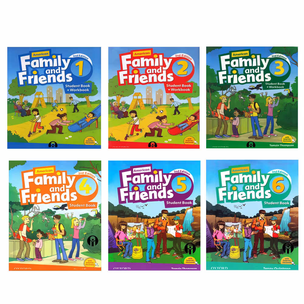 کتاب Family and Friends Second Edition اثر اثر جعی از نویسندگان انتشارات الوندپویان 6 جلدی