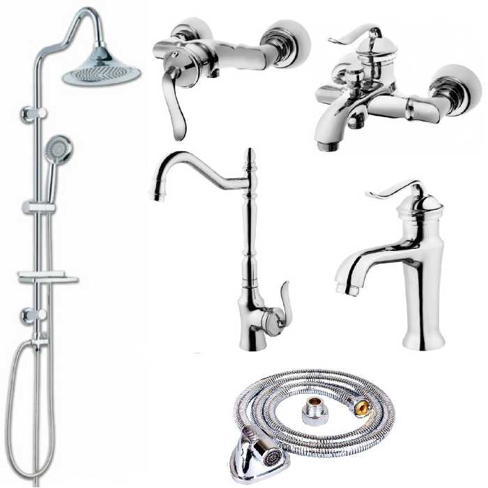 ست شیرآلات شیرالات رز مدل آرنیکا 2 مکس مجموعه 6 عددی