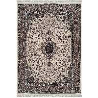 فرش ماشینی زمرد مشهد مدل CRM001 زمینه کرم