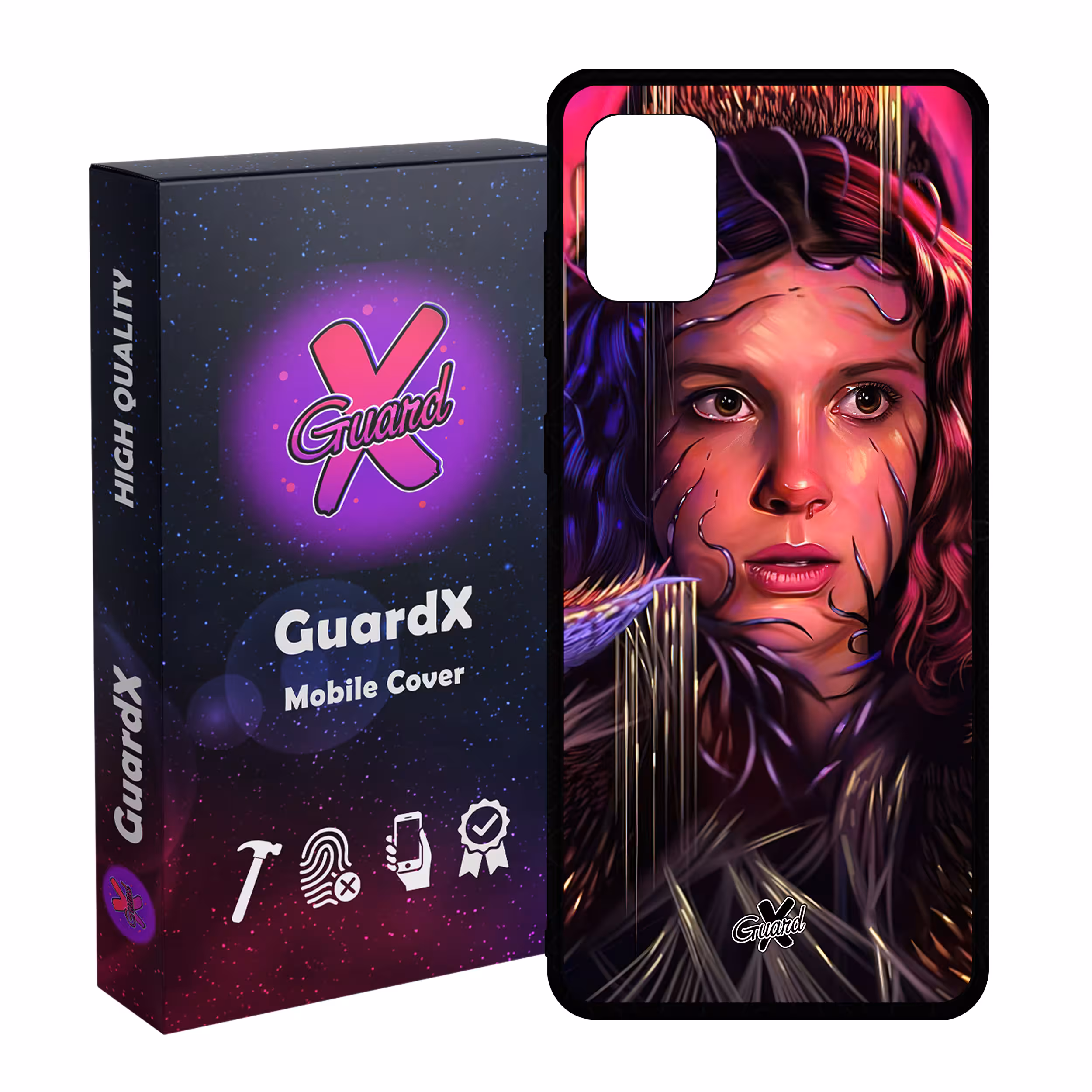 کاور گارد ایکس طرح Stranger Things مدل Glass10462 مناسب برای گوشی موبایل سامسونگ Galaxy A71 4G