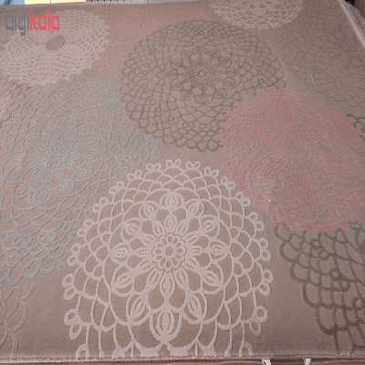 فرش ماشینی زمرد مشهد طرح HA07 زمینه بژ