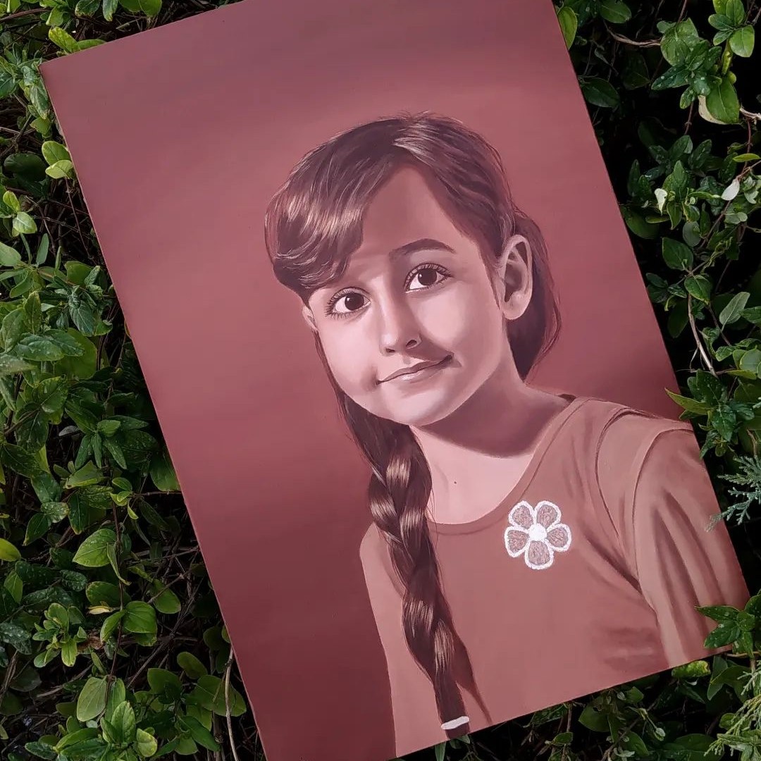 پرتره کودک(نقاشی رنگ روغن)