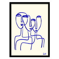 قیمت و خرید تابلو دکوراتیو مدل نقاشی لاین‌آرت انتزاعی کد 2053