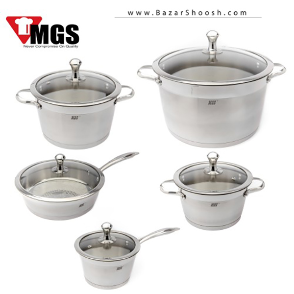 سرویس قابلمه استیل 10 پارچه MGS