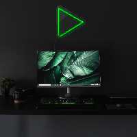 چراغ دیواری نئون دیزاین طرح Play_GR