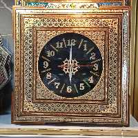 ساعت دیواری خاتم و صفه مشکی