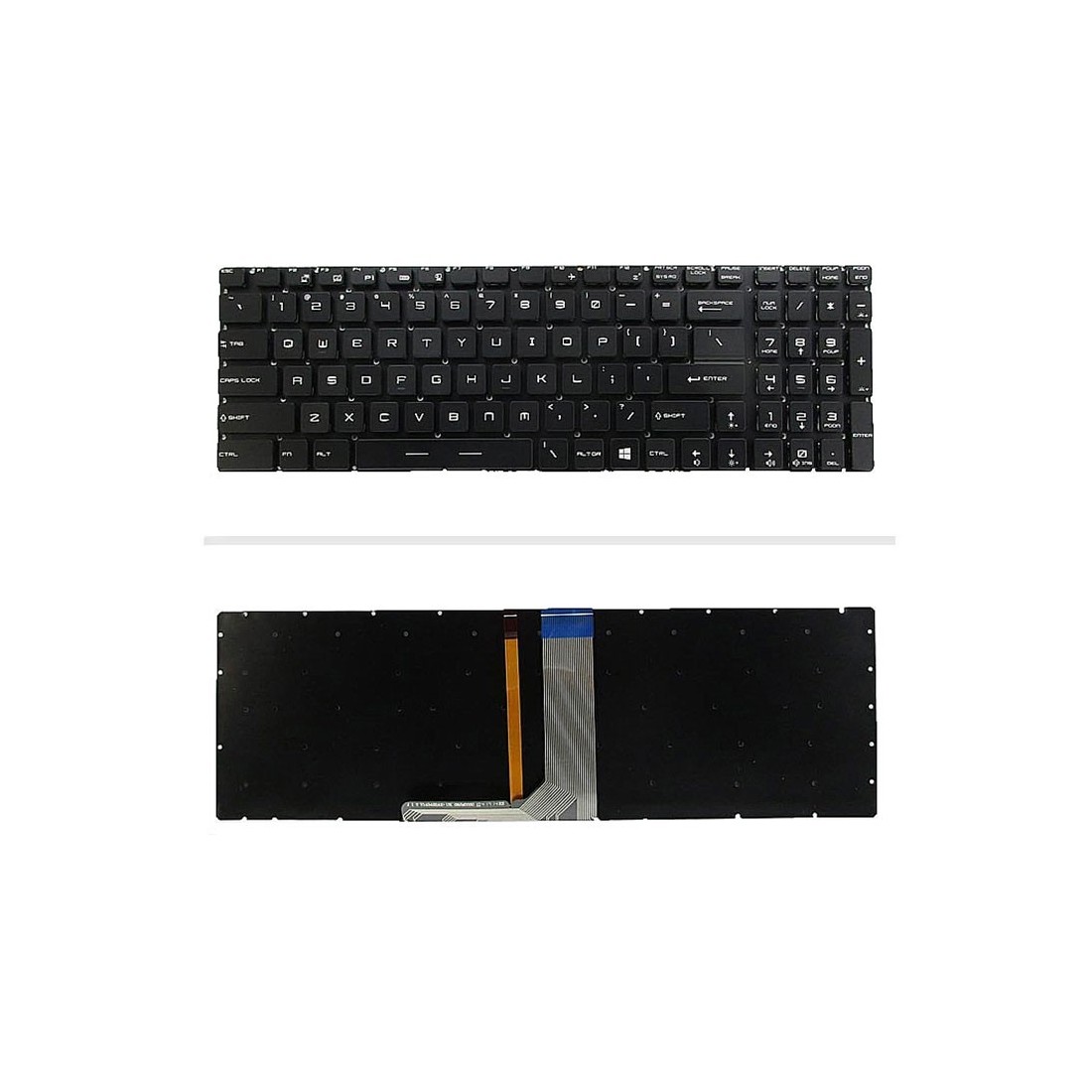 کیبورد لپ‌تاپ ام‌اس‌آی PL62 (بدون فریم | با بکلایت)