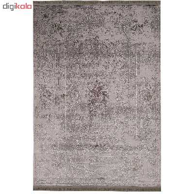 فرش ماشینی زمرد مشهد طرح پتینه کد TA110 زمینه طوسی