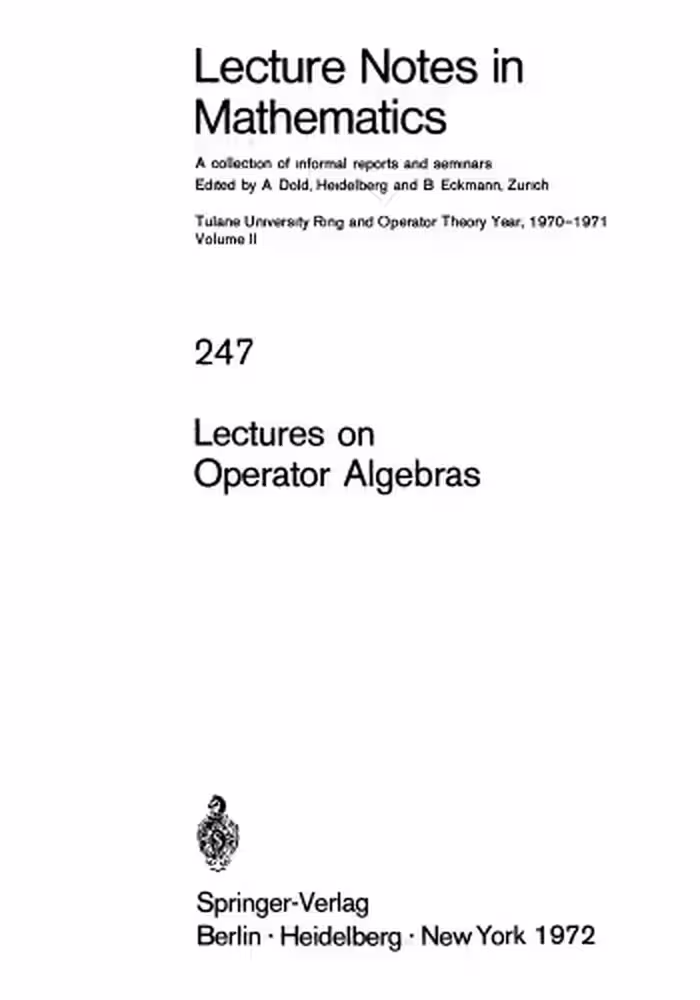 خرید و دانلود نسخه کامل کتاب Lectures on Operator Algebras