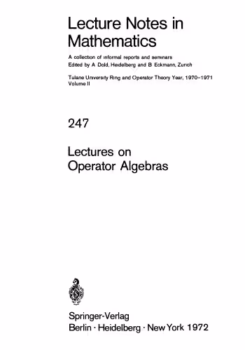 خرید و دانلود نسخه کامل کتاب Lectures on Operator Algebras