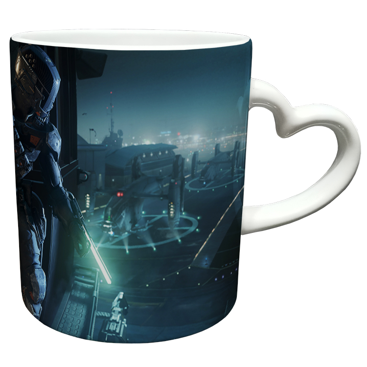 ماگ مدل دسته قلبی طرح بازی کال آف دیوتی call of duty کد 22