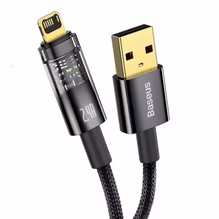کابل تبدیل USB به لایتنینگ باسئوس مدل Auto Power-Off طول 2 متر