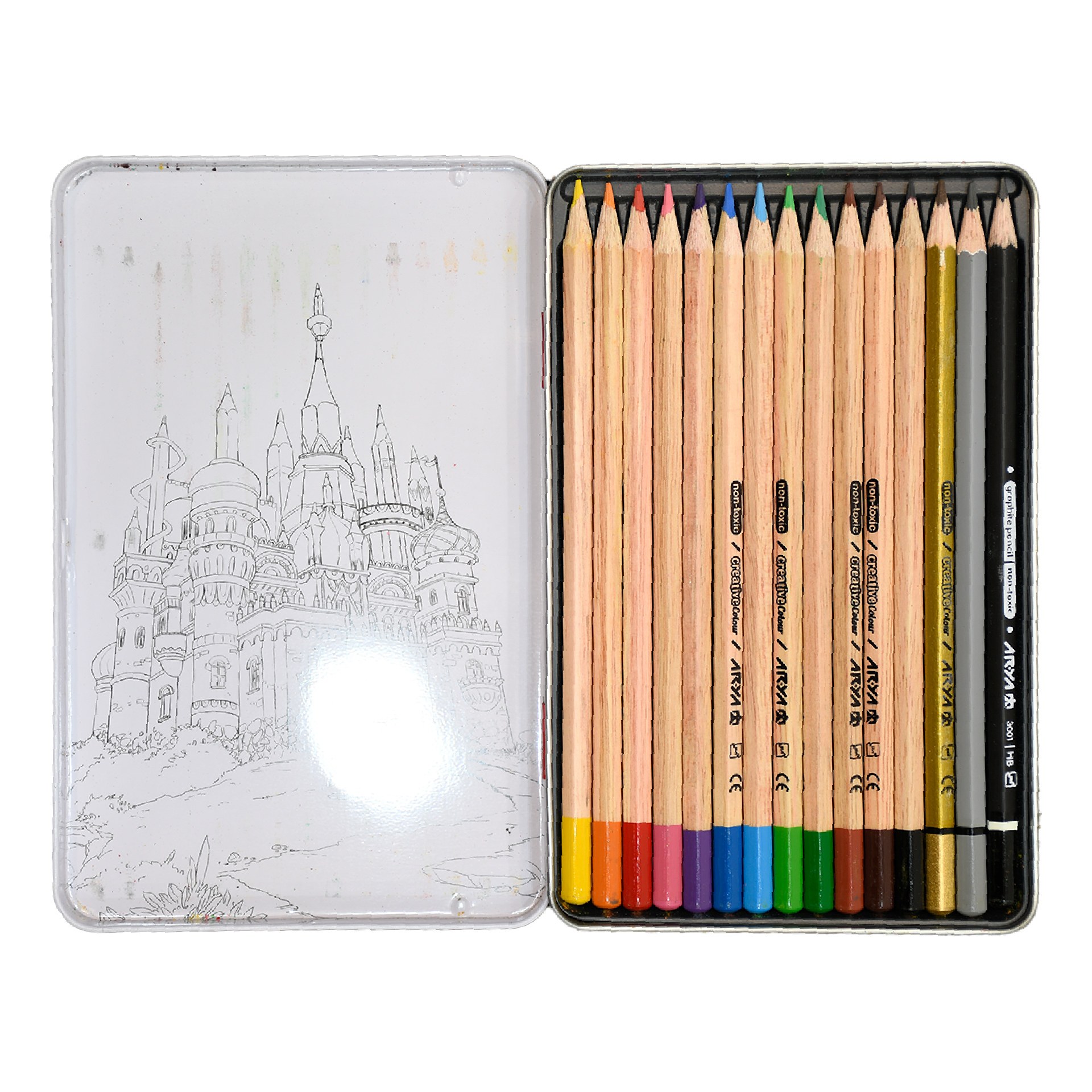 مدادرنگی 12 رنگ آریا