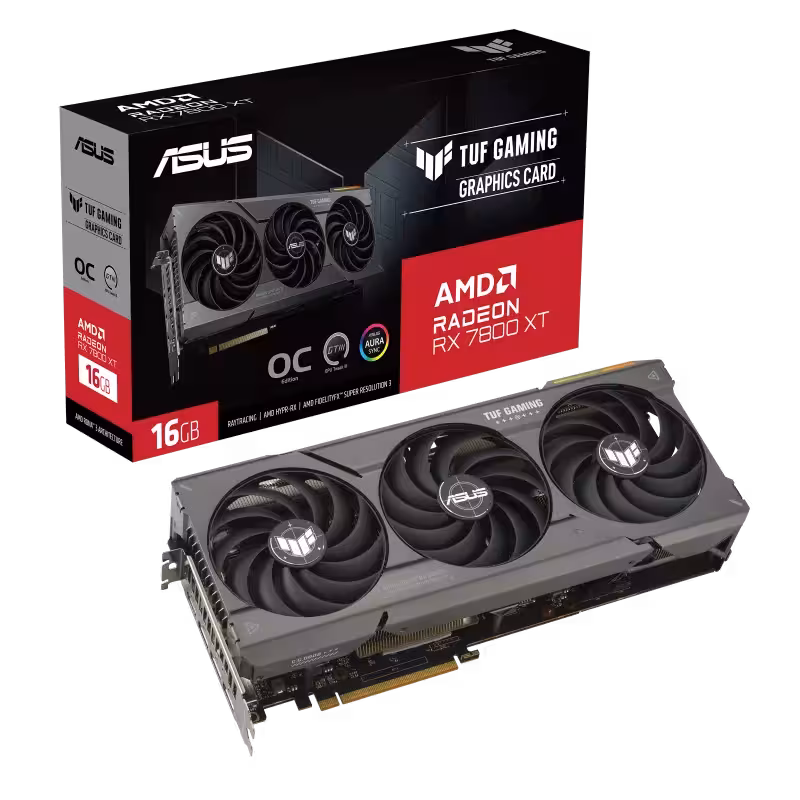 کارت گرافیک ایسوس مدل TUF RX7800XT حافظه 16گیگابایت