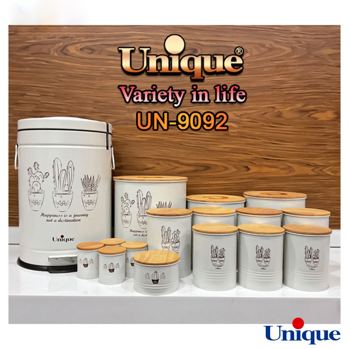 سرویس آشپزخانه 16 پارچه فانتزی الیزابت کرم کاکتوس یونیک  مدل 9092