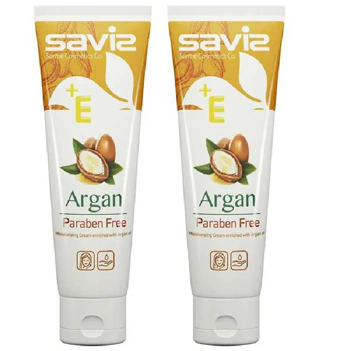 کرم مرطوب کننده ساویز مدل روغن آرگان حجم 75 میلی لیتر مجموعه 2 عددی