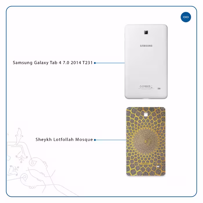 برچسب پوششی ماهوت مدل Iran-Tile2 مناسب برای تبلت سامسونگ Galaxy Tab 4 7.0 2014 T231