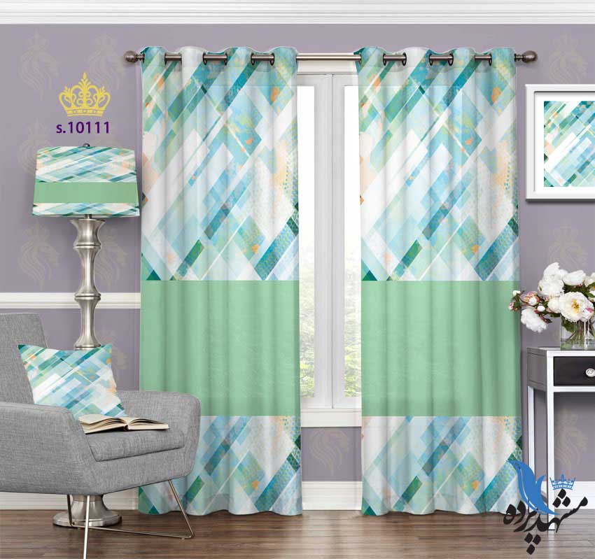 پرده پانچ فانتزی طرح تلفیقی ساده و درهم کد S10111