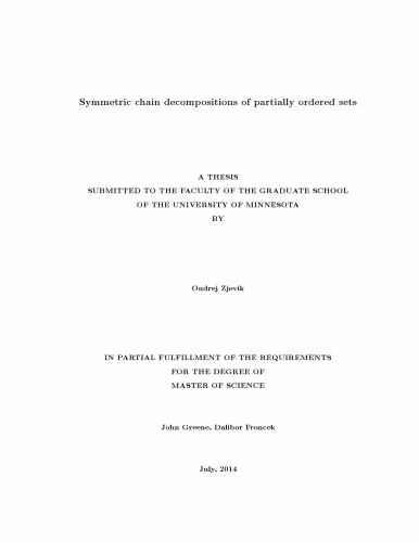 خرید و دانلود نسخه کامل کتاب Symmetric chain decompositions of partially ordered sets [thesis]