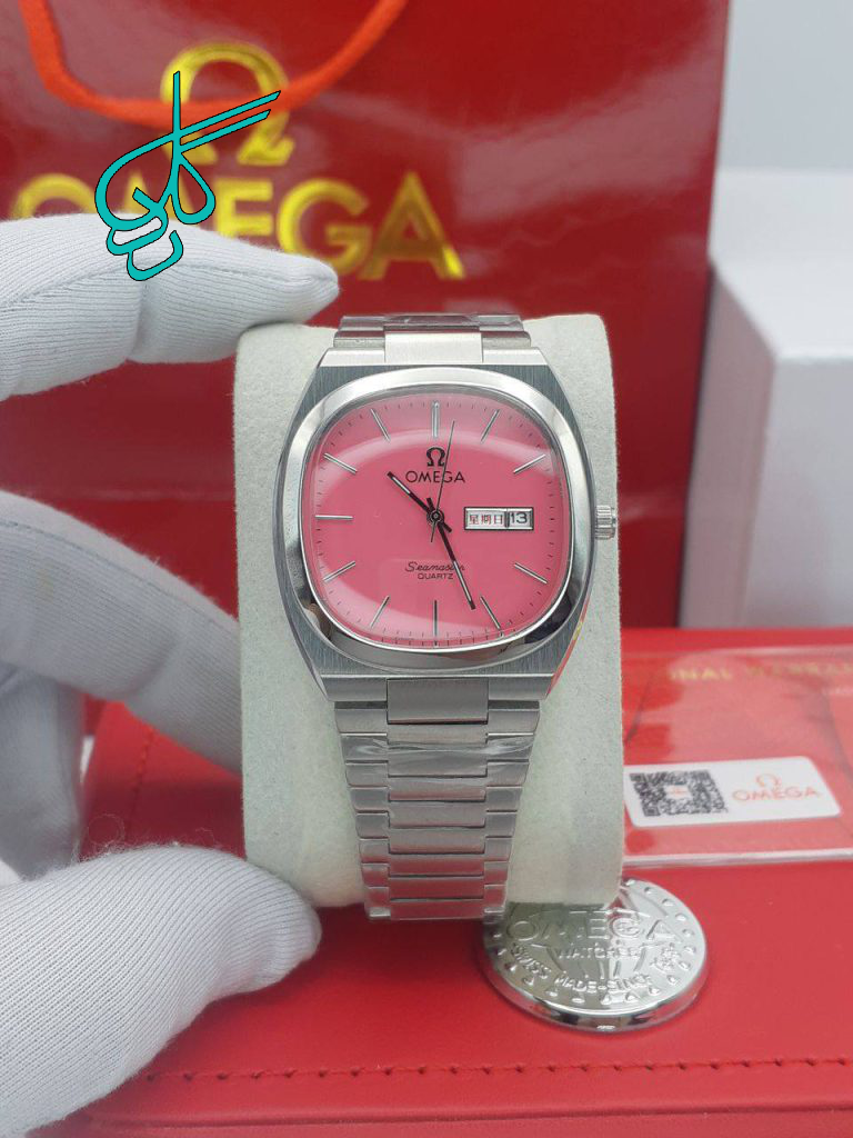 خرید ساعت مردانه امگا موتور ساخت ژاپن بهترین کیفیت بازار A    شرکتی جنس استیل رنگ ثابت و ضدحساسیت تقویم دار کد 1918168 - ردگل