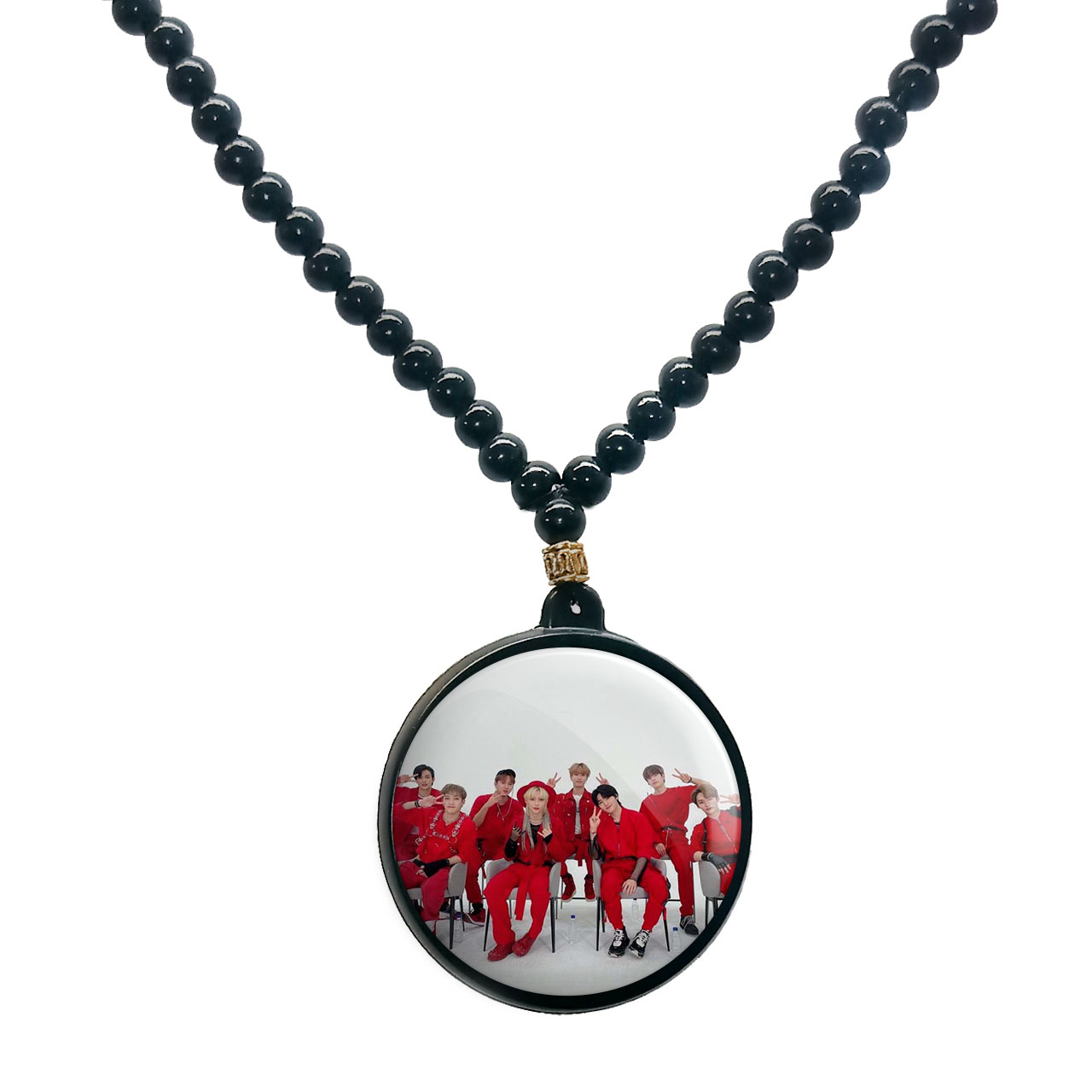 گردنبند پرمانه طرح straykids کد pmd.12300 مدل دو طرفه