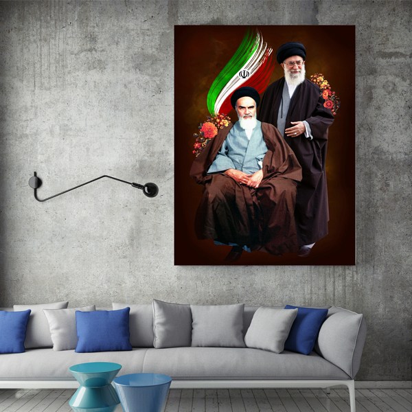 تابلو شاسی طرح تصویر رهبر معظم و امام خمینی مدل TSH712