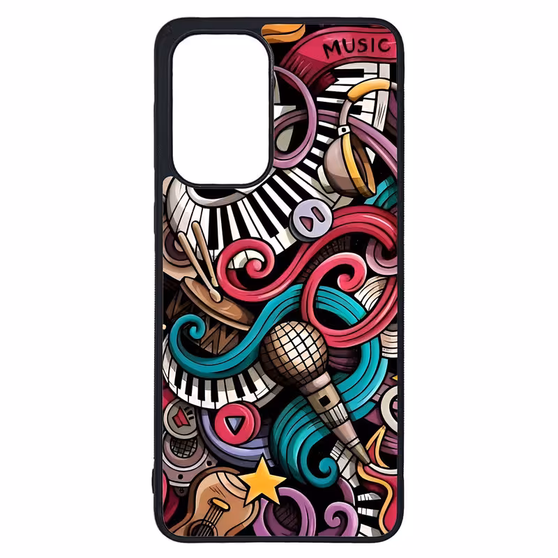 کاور طرح موسیقی کد G-060 مناسب برای گوشی موبایل سامسونگ Galaxy A33 / A33 5G | دیجی قاب دونی