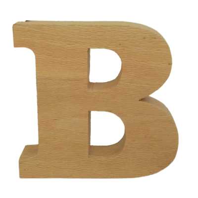 دکوری مدل حرف B چوبی